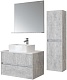 Grossman Мебель для ванной Эдванс 80 подвесная цемент светлый – картинка-16
